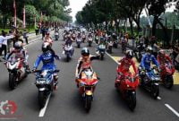 tim MotoGP konvoi di Jakarta