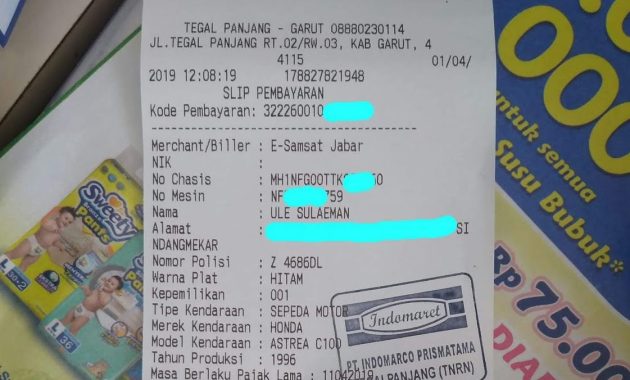 Bayar Pajak Motor di Minimarket